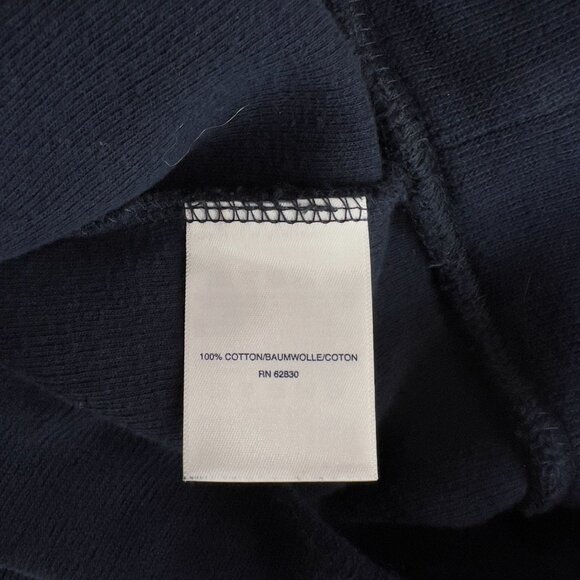 Lands' End Solid Navy Blue 100% Cotton Half-Zip Men's Pullover Sweater XXLT - Picture 5 of 6